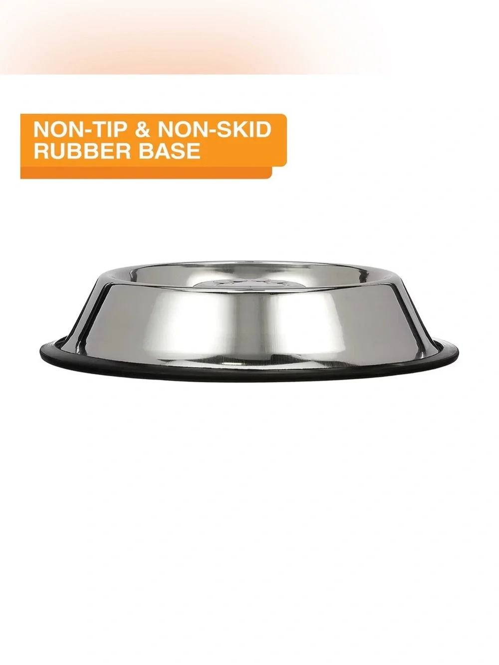 Neater Pets Non-Skid Non-Tip Stainless Steel Slow Feeder Dog Bowl, 2-cup